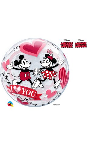 Disney Mickey & Minnie I Love You 22" balloon