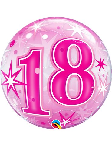 18 Pink Starburst Sparkle 22" balloon