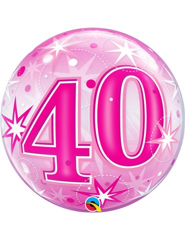 40 Pink Starburst Sparkle 22" balloon