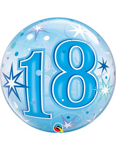 18 Blue Starburst Sparkle 22" balloon