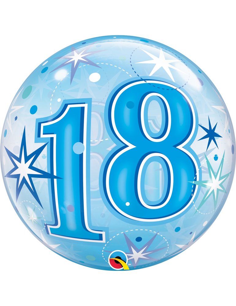 18 Blue Starburst Sparkle 22" balloon