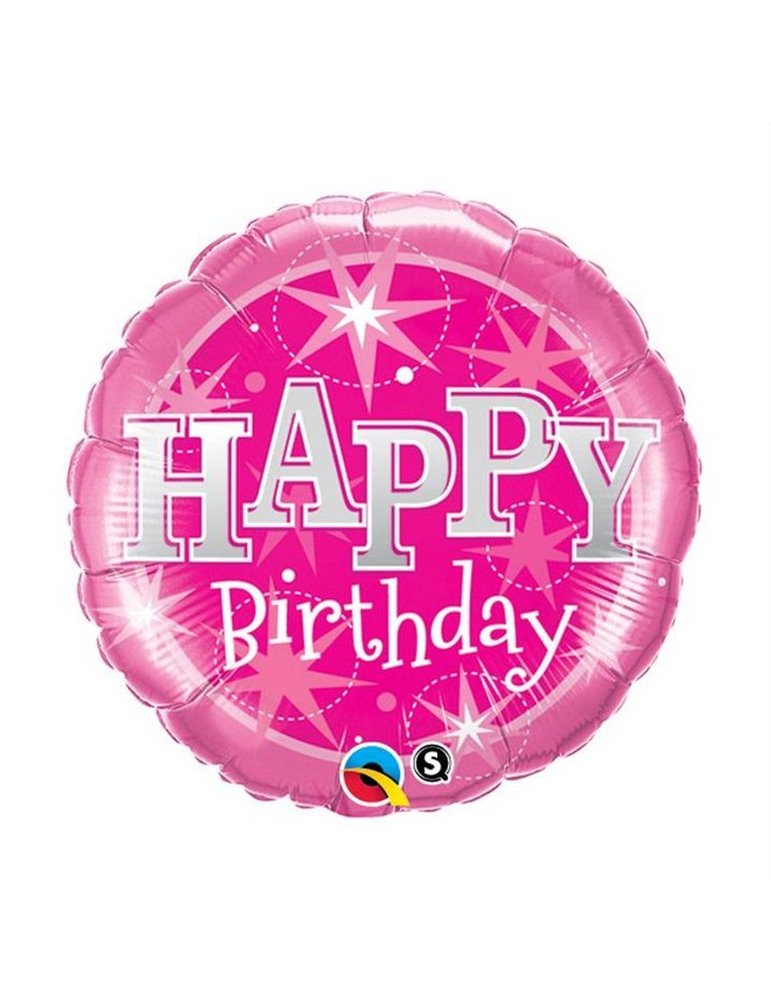 Birthday Pink Sparkle 18" balloon