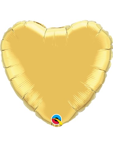 Gold Heart 18" balloon