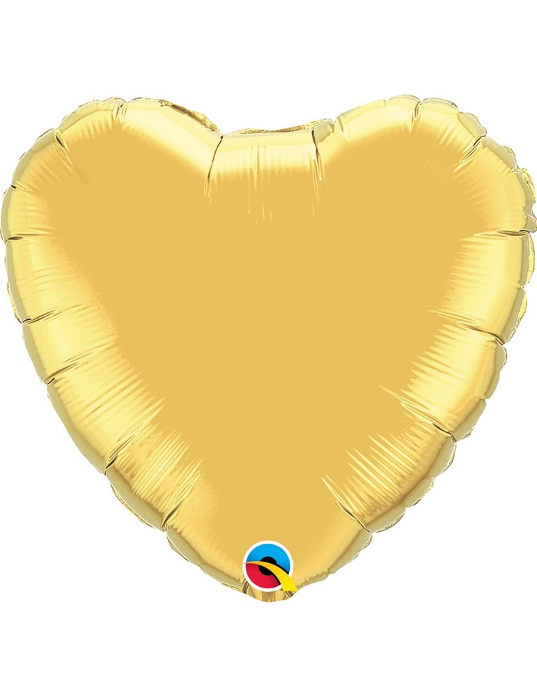 Gold Heart 18" balloon