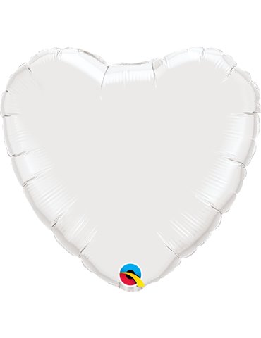 White Heart 18" balloon