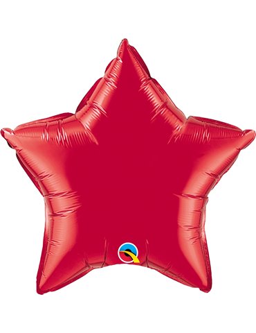 Ruby Red Star 20" balloon