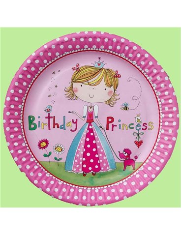 Princess 8 Party Paper Plates