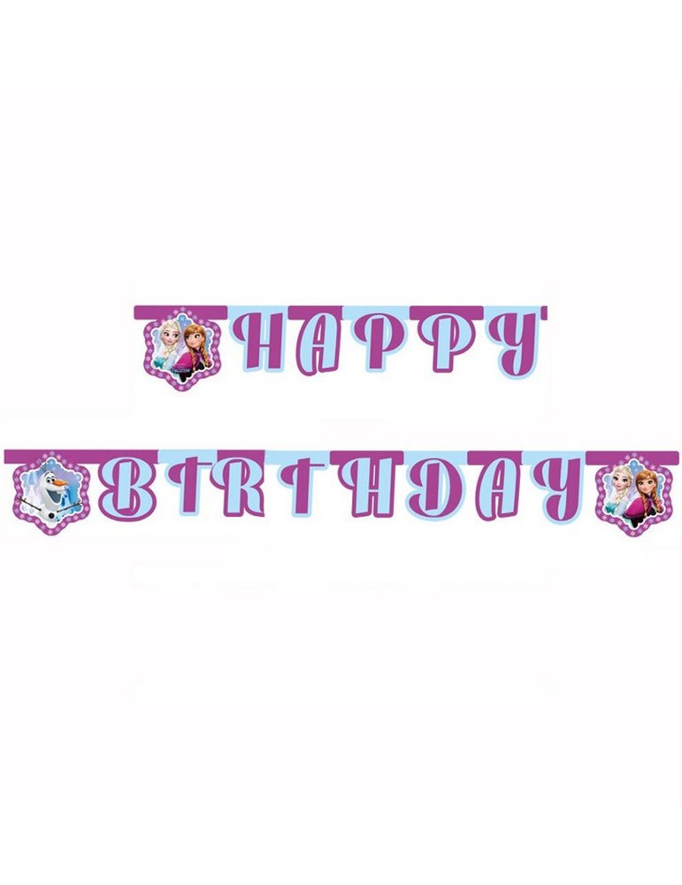 Disney Frozen Happy Birthday Banner