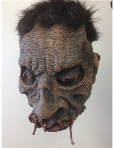 Decorative Shrunken Head with Stiched Mo