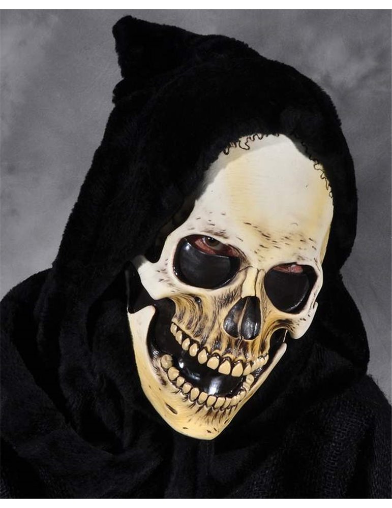 Mask Head Skull Grim with Hood