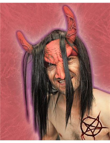 Mask Head Piece Devil Red