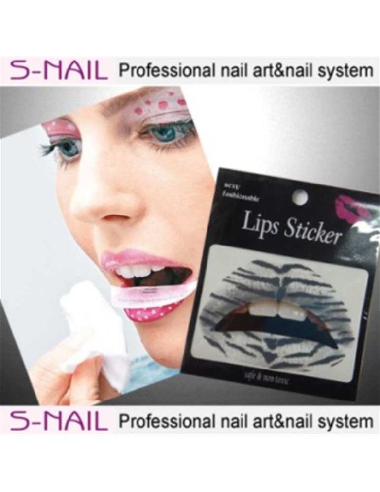 Lip Tattoo 2 in Packet White with Black