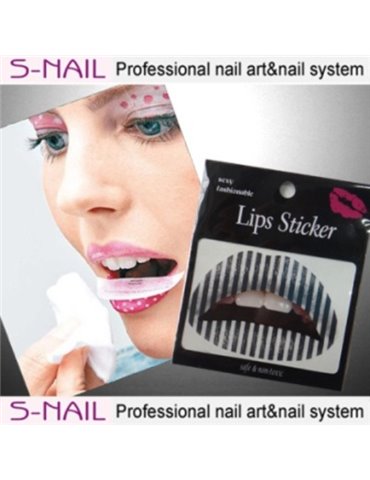 Lip Tattoo 2 in Packet Black Stripes