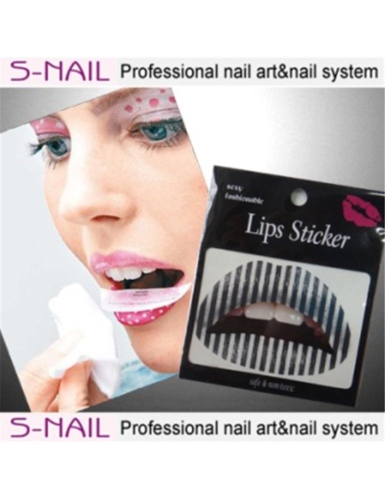 Lip Tattoo 2 in Packet Black Stripes