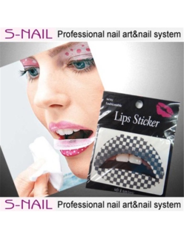 Lip Tattoo 2 in Packet Black Squares