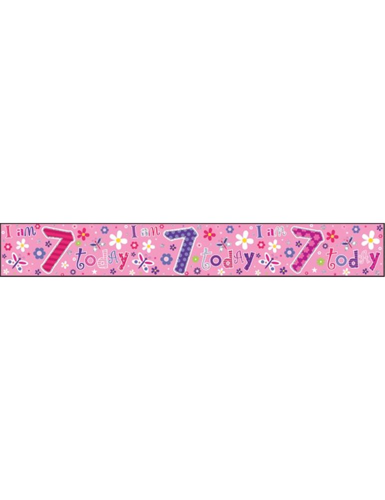 Banner Happy Birthday 7th Girl