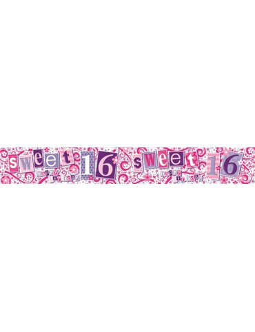 Banner Happy Birthday Sweet 16