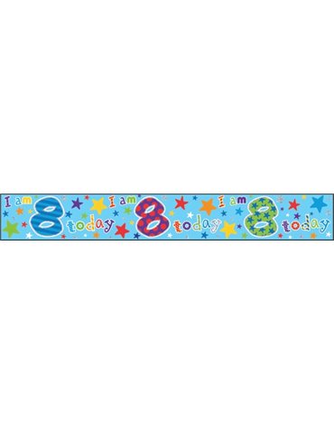 Banner Happy Birthday Age 8