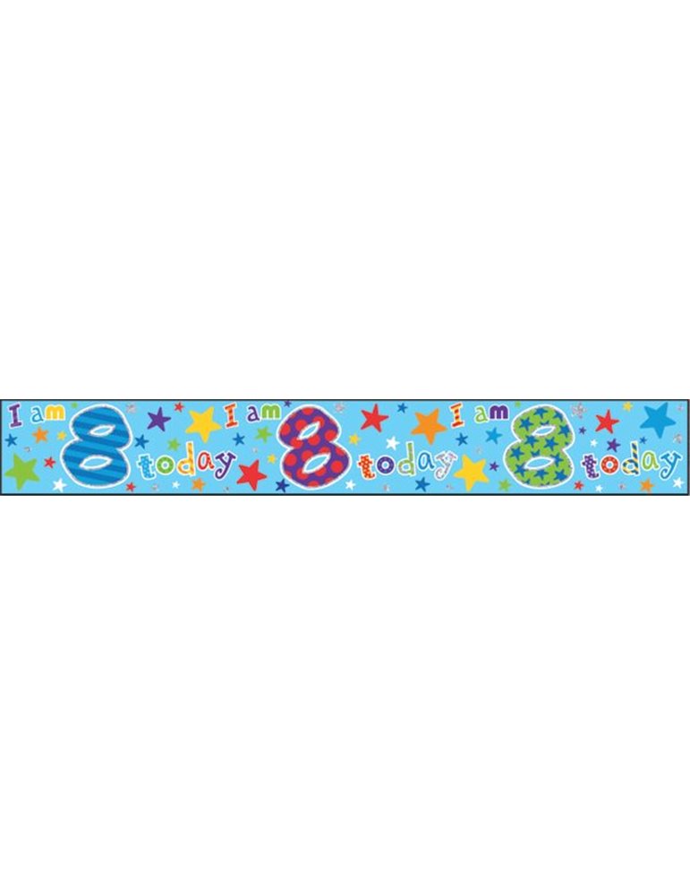 Banner Happy Birthday Age 8