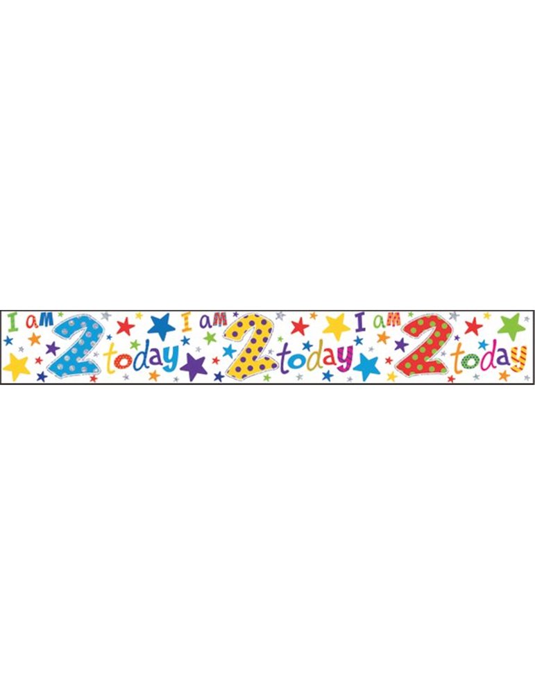 Banner Happy Birthday Age 2 (Boy)