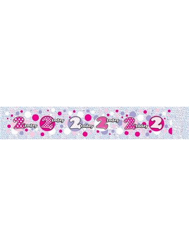 Banner Happy Birthday Age 2 (Girl)