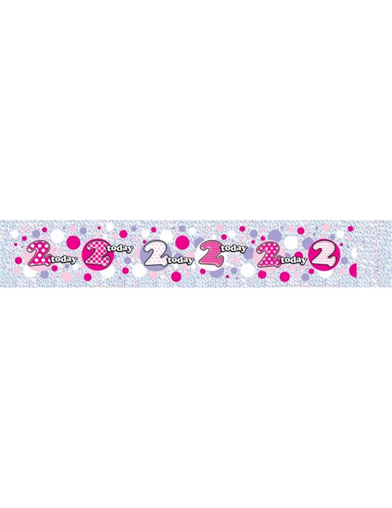 Banner Happy Birthday Age 2 (Girl)