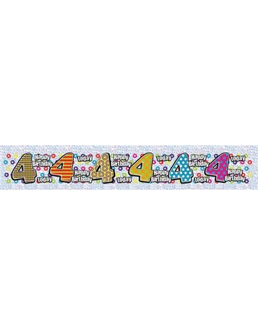 Banner Happy Birthday Age 4