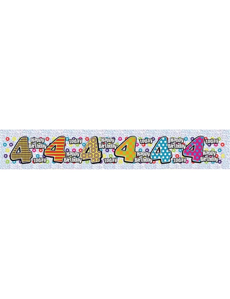 Banner Happy Birthday Age 4