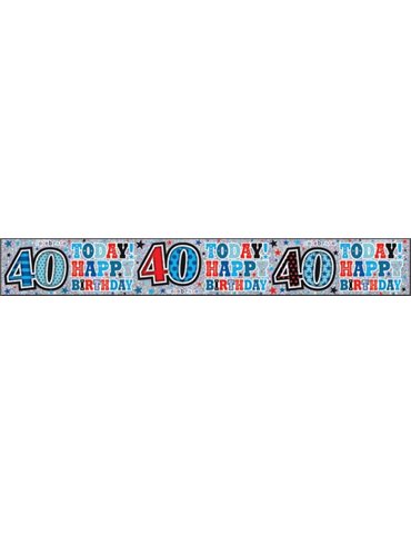 Banner Happy Birthday Age 40