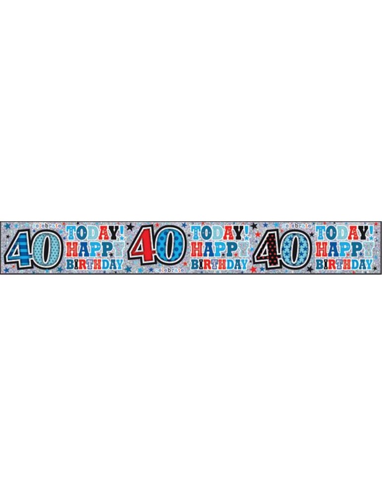 Banner Happy Birthday Age 40