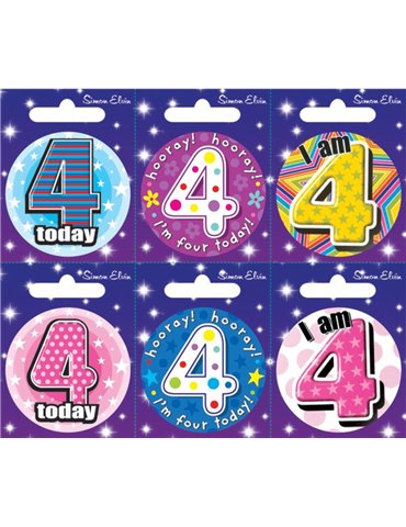 Badge Happy Birthday Age 4 - 6's