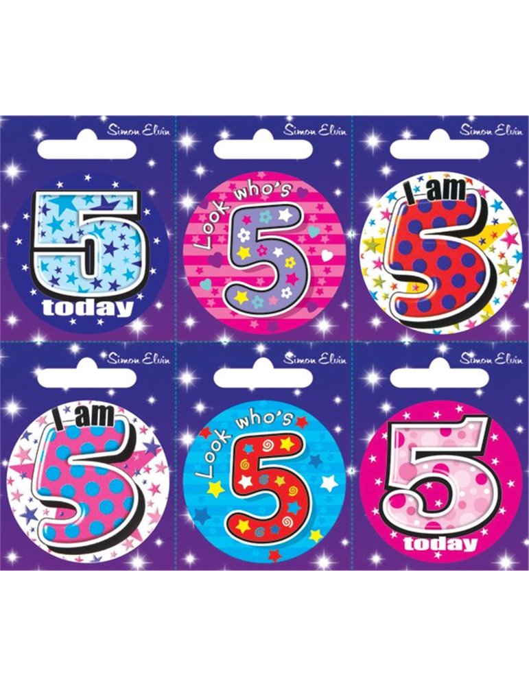 Badge Happy Birthday Age 5 - 6's