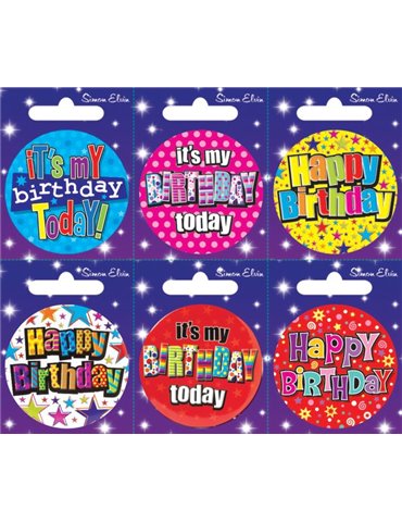 Badge Happy Birthday - 6's