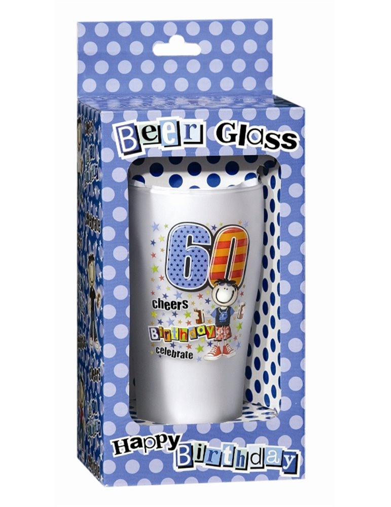 Keepsake Glass Beer for 60TH Birthday