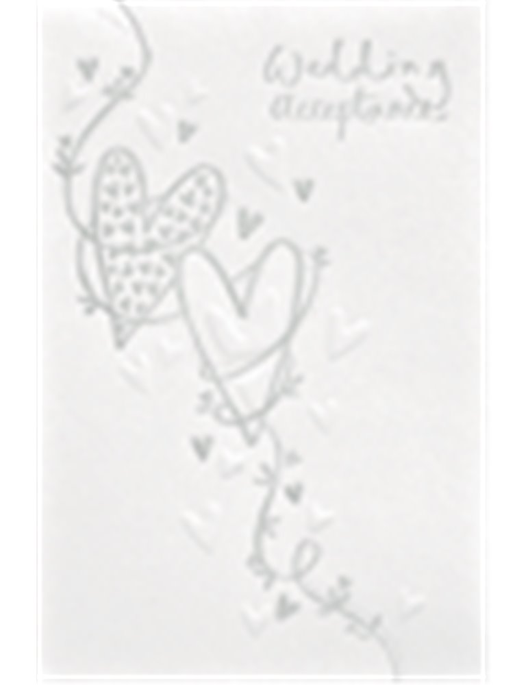 Card Acceptance Wedding Foil Single & En