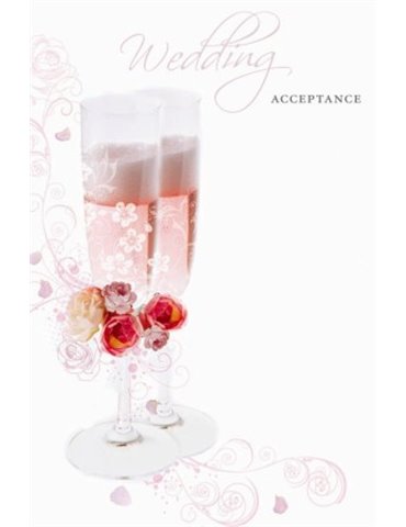 Card Acceptance Wedding Contemporary Sin