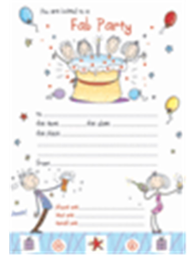 Paper Invitation Party 20 Sheets with En