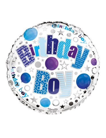 Balloon Foil - Happy Birthday Boy