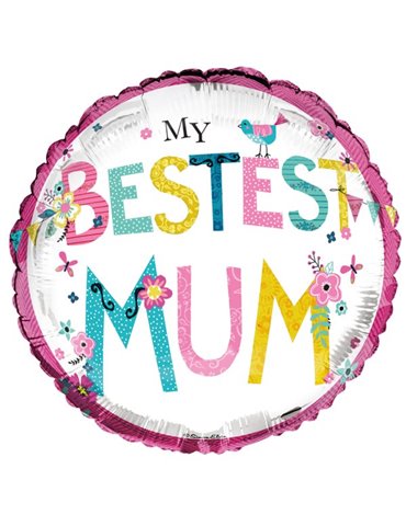 Balloon Foil - Mum Best ever Square