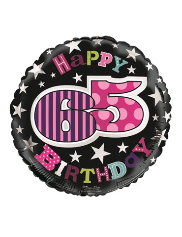 Balloon Foil - Happy 65th Birthday Femal