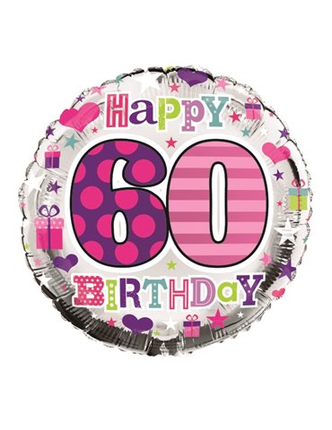 Balloon Foil - Happy 60th Birthday Femal