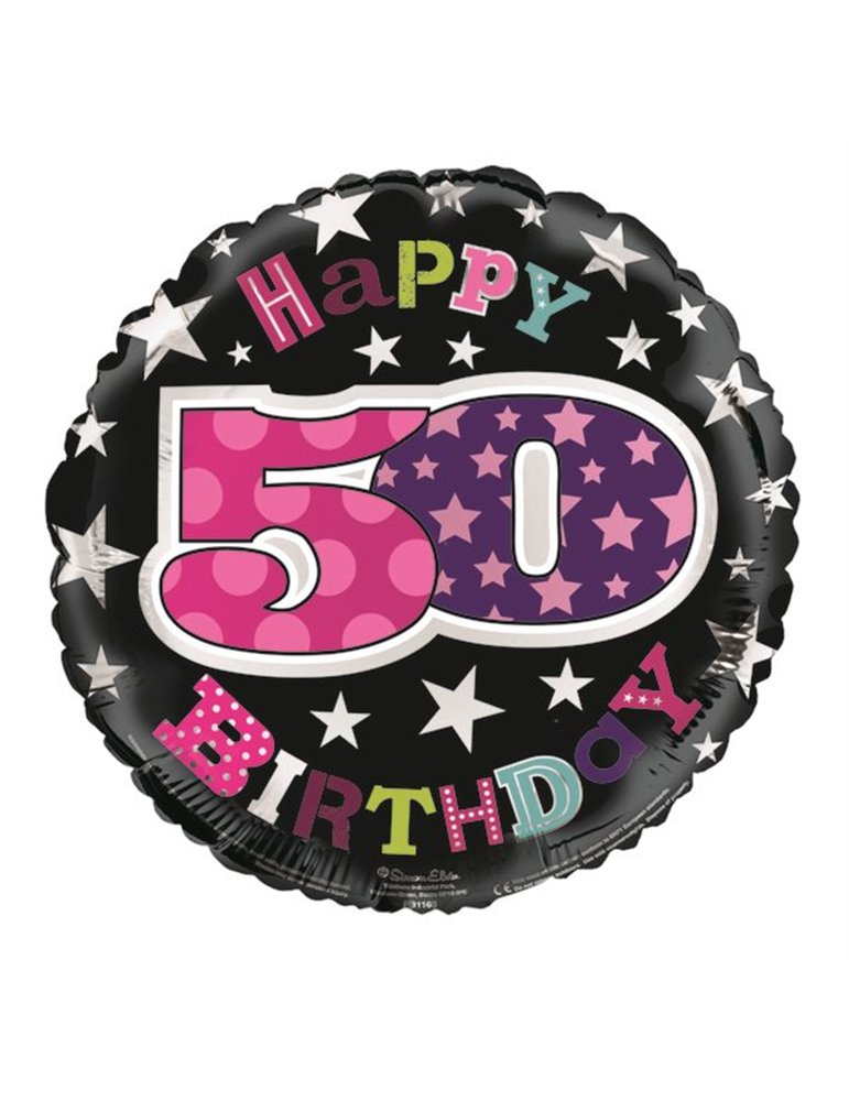 Balloon Foil - Happy 50th Birthday Femal