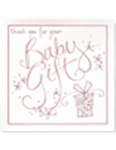 Card Thank You Baby Gift Foil 6 pk