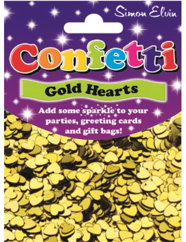 Confetti Sparkling Hearts Gold