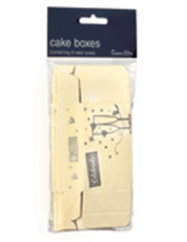 Cake Box Foil Gold Cream 8 in Pack