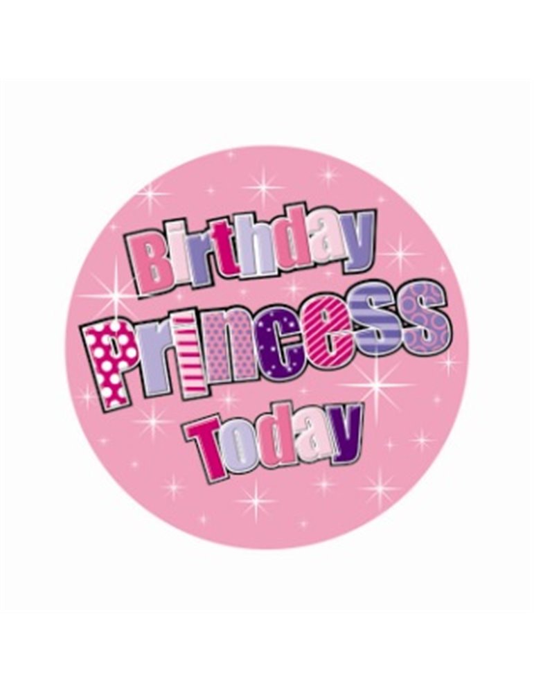 Badge Happy Birthday Princess 5cm