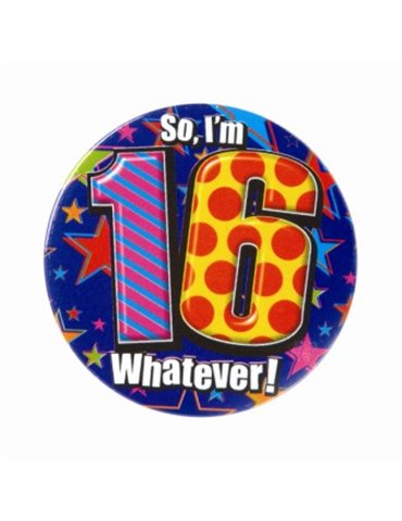 Badge Happy Birthday Age 16 Male 5cm