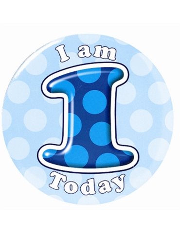 Badge Happy Birthday Age 1 - Boy 5cm