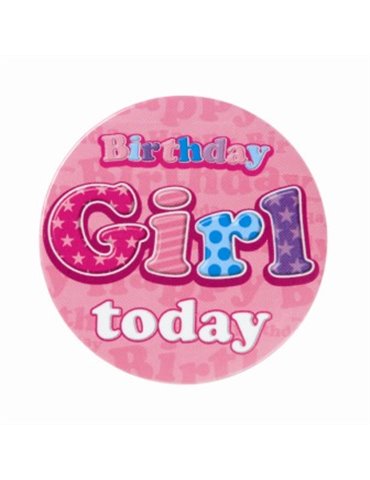 Badge Happy Birthday Birthday Girl 5cm