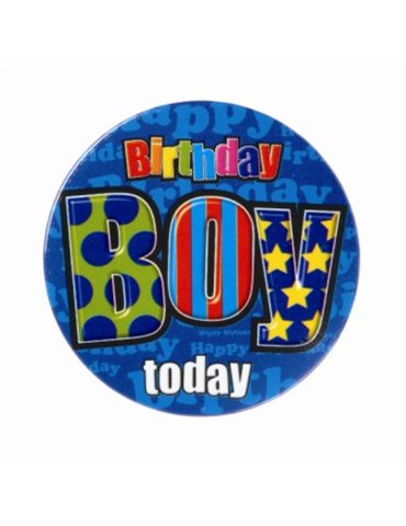 Badge Happy Birthday Birthday Boy 5cm